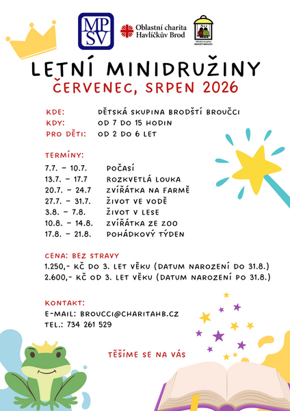 LETNÍ MINIDRUŽINY 2026